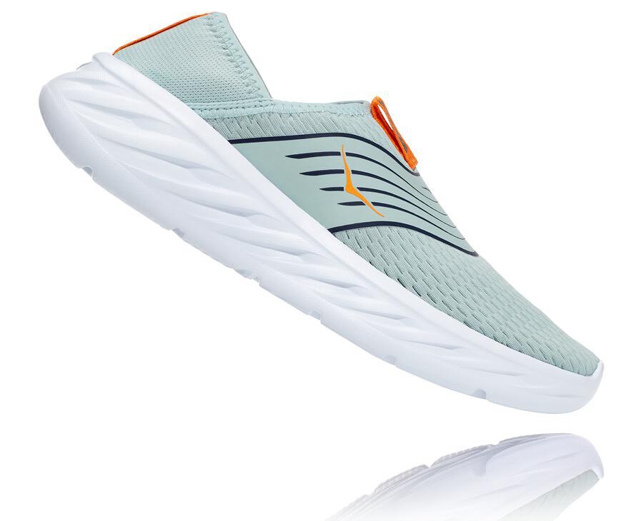 Hoka One One Womens Sandals - ORA Recovery - Blue/White - JZXN38465